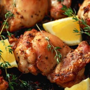 Boneless Roasted Chicken Thighs-Pesach